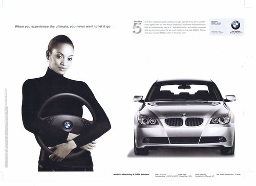 you never want to let it go, 1996 BMWNA Advertising Art - BMW CCA Foundation