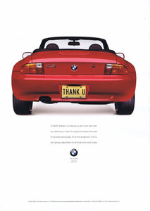 Z3 THANK U, 1997 BMWNA Advertising Artwork