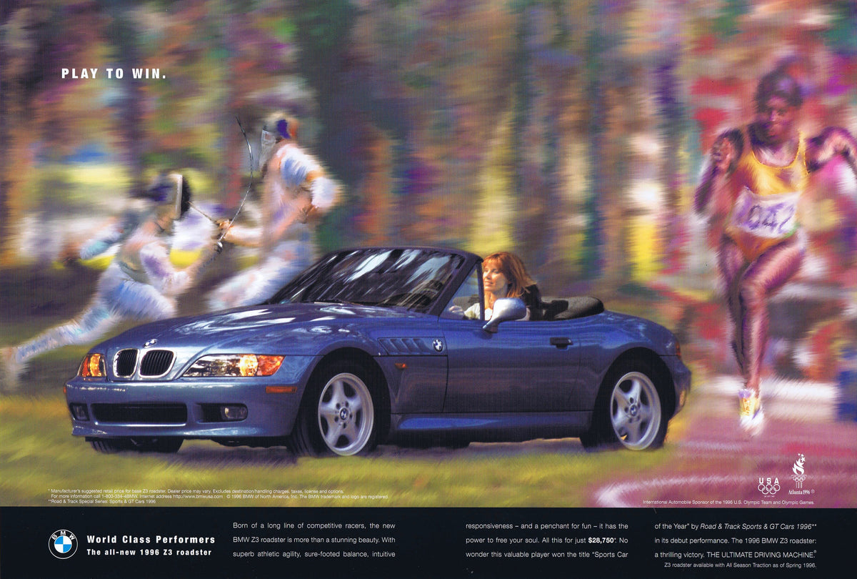 PLAY TO WIN, 1996 Z3 BMWNA Advertising Artwork - BMW CCA Foundation