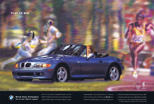 PLAY TO WIN, 1996 Z3 BMWNA Advertising Artwork - BMW CCA Foundation