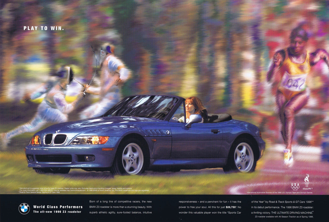 PLAY TO WIN, 1996 Z3 BMWNA Advertising Artwork