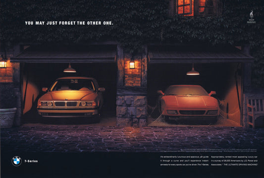 You May Just Forget the Other One, 1998 BMWNA Advertising Art - BMW CCA Foundation