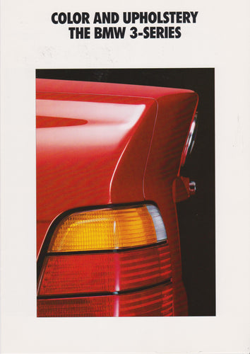 Brochure - Color and Upholstery The BMW 3-Series (1993) - BMW CCA Foundation