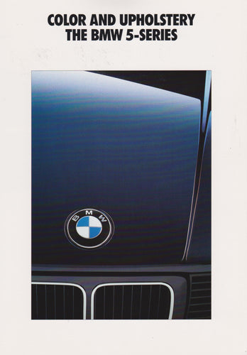 Brochure - Color and Upholstery The BMW 5-Series (1992) - BMW CCA Foundation