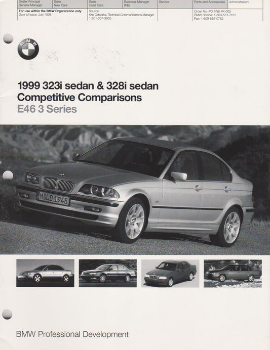 Brochure - 1999 323i sedan & 328i sedan Competitive Comparisons E46 3 Series - BMW CCA Foundation
