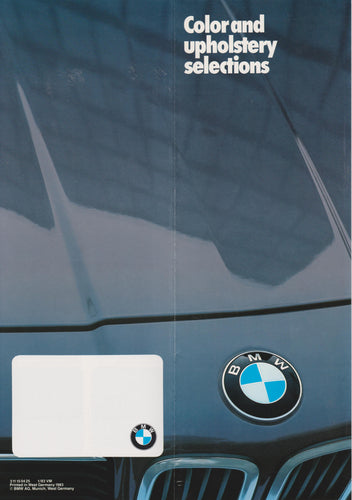 Brochure - Color and upholstery selections (1983 full model line) - BMW CCA Foundation