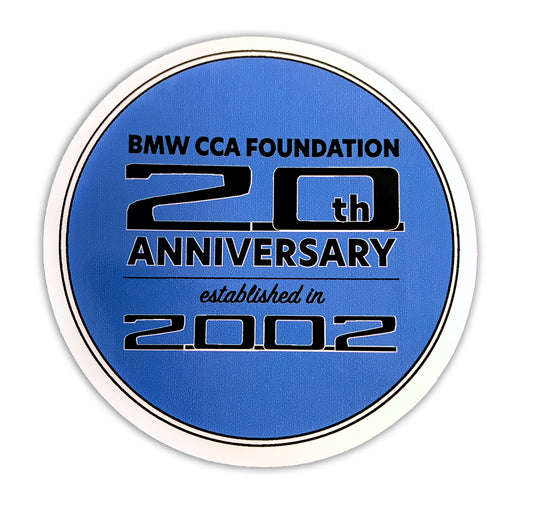 BMW CCA Foundation 20th Anniversary Decal - BMW CCA Foundation