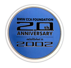 BMW CCA Foundation 20th Anniversary Decal