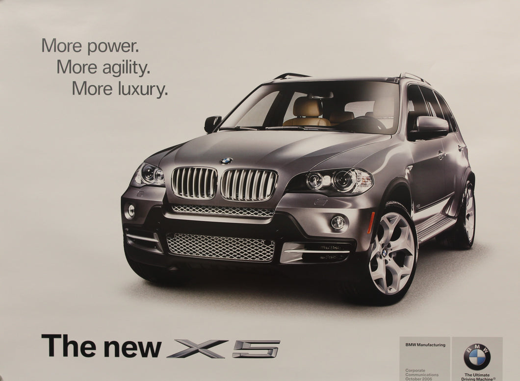 Poster-More Power More Agility More Luxury The New X5 2007 (E70)