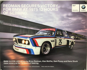 Poster - Redman Secures Victory For BMW At 1975 12 Hours Of Sebring