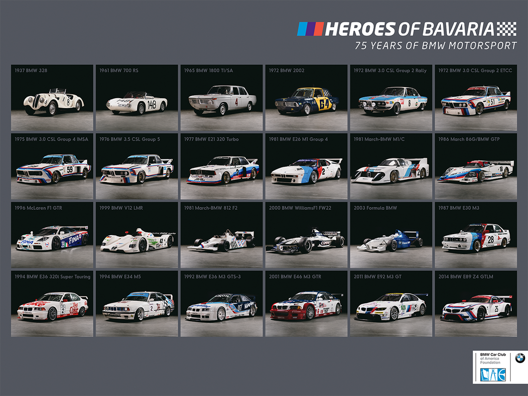 Poster - Heroes of Bavaria - Classic BMW Motorsport