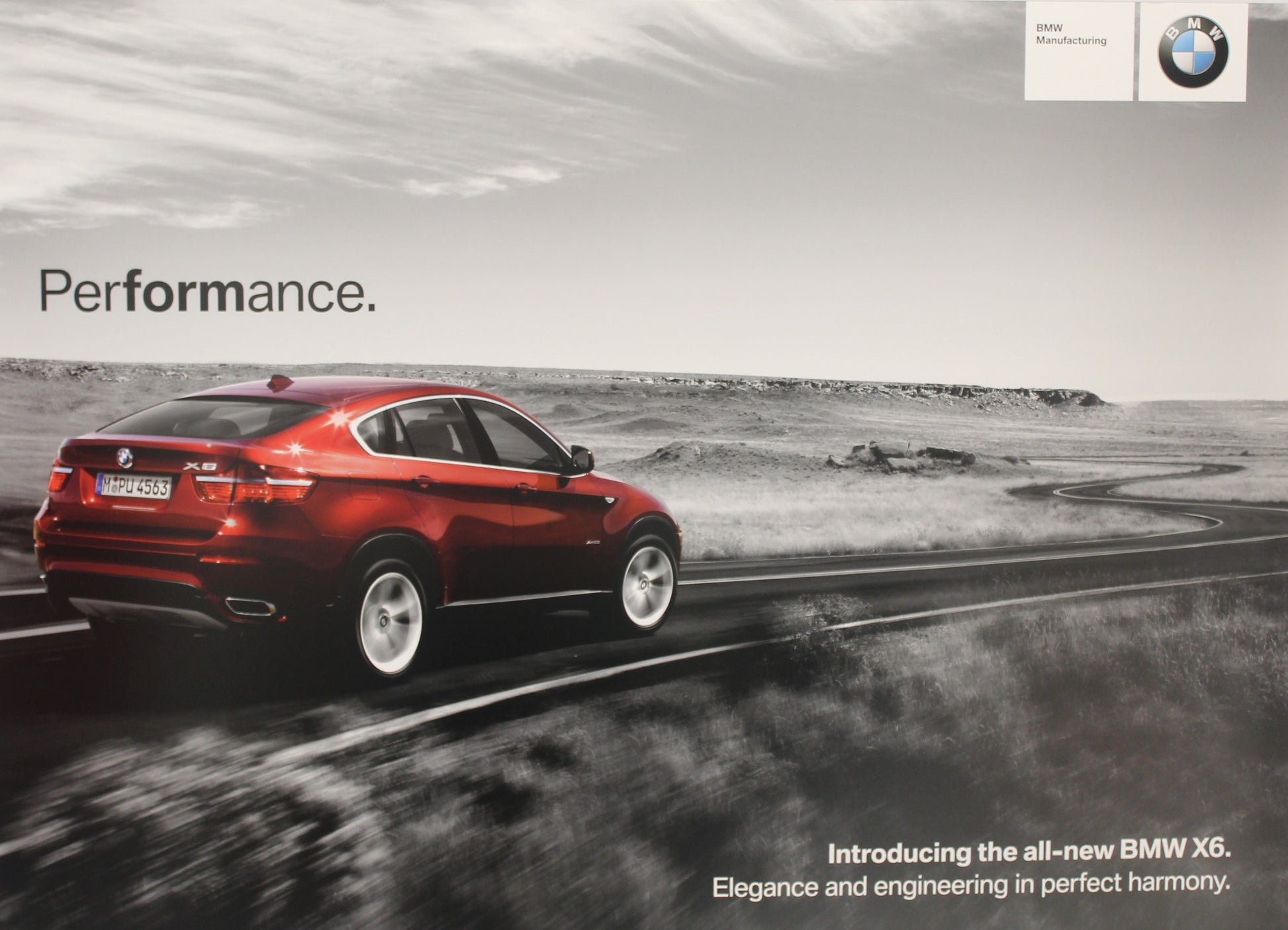 Poster - Performance. Introducing the all-new BMW X6. Elegance and engineering in perfect harmony. - BMW CCA Foundation