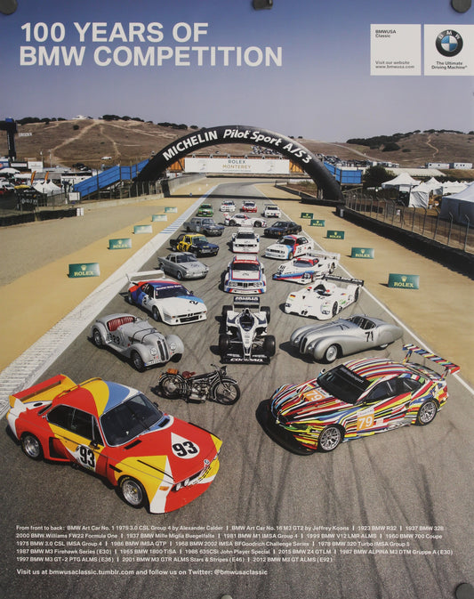 Poster - 100 Years of BMW Competition - BMW CCA Foundation