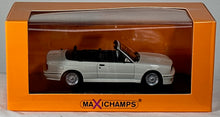 Load image into Gallery viewer, Maxichamps 1:43 White BMW 1987 E30 M3 Cabriolet