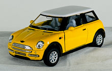 Load image into Gallery viewer, Kinsmart 1:28 Yellow Cooper