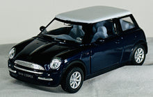 Load image into Gallery viewer, Kinsmart 1:28 Blue Mini Cooper
