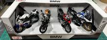 Load image into Gallery viewer, Maisto 1:12 BMW Motorcycle Set