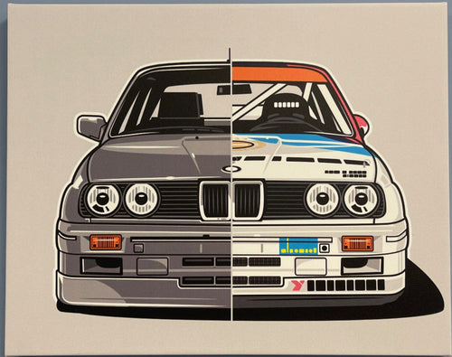 E30 M3 Split image on Canvas