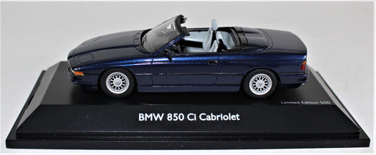 Schuco 1:43 BMW 850Ci Cab. Blue, 1 of 500 - BMW CCA Foundation