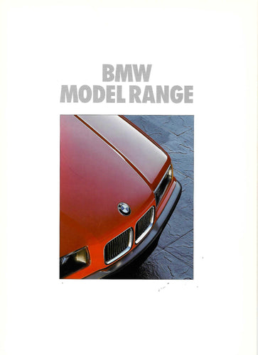 Brochure - THE BMW MODEL RANGE (1992)