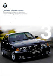 Brochure - BMW 3 Series Coupe: Racetrack-proven dynamics for electrifying responsivness. 1998 1st version