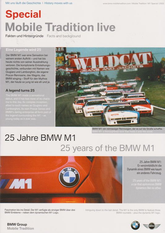 Magazine - Mobile Tradition Live / M1 Special  / 2003 - BMW CCA Foundation