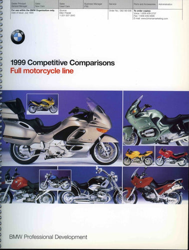 Brochure - 1999 Competitive Comparisons Full Motorcycle Line