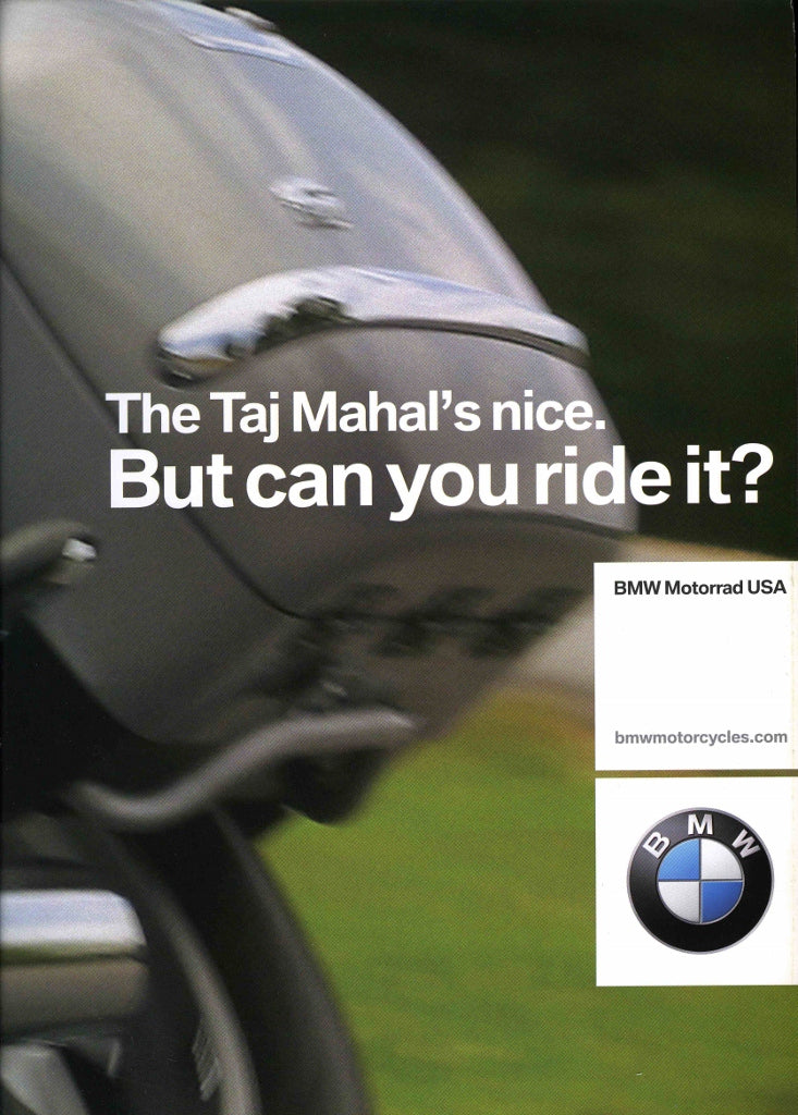 Brochure - The Taj Mahal's nice. But can you ride it? - 2003 Full Model Line BMW Motorcycle Brochure - BMW CCA Foundation