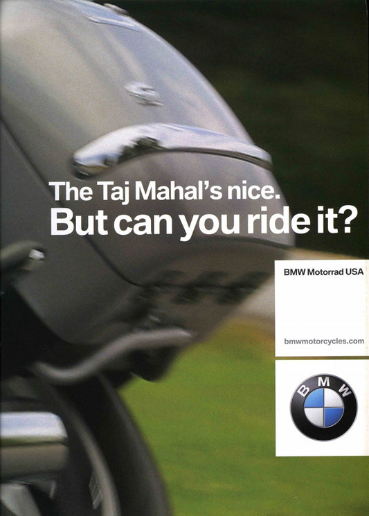 Brochure - The Taj Mahal's nice. But can you ride it? - 2003 Full Model Line BMW Motorcycle Brochure - BMW CCA Foundation