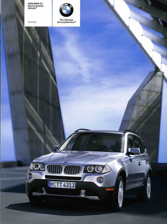 Brochure - 2008 BMW X3 Sports Activity Vehicle 3.0si - E83 (2nd version) - BMW CCA Foundation