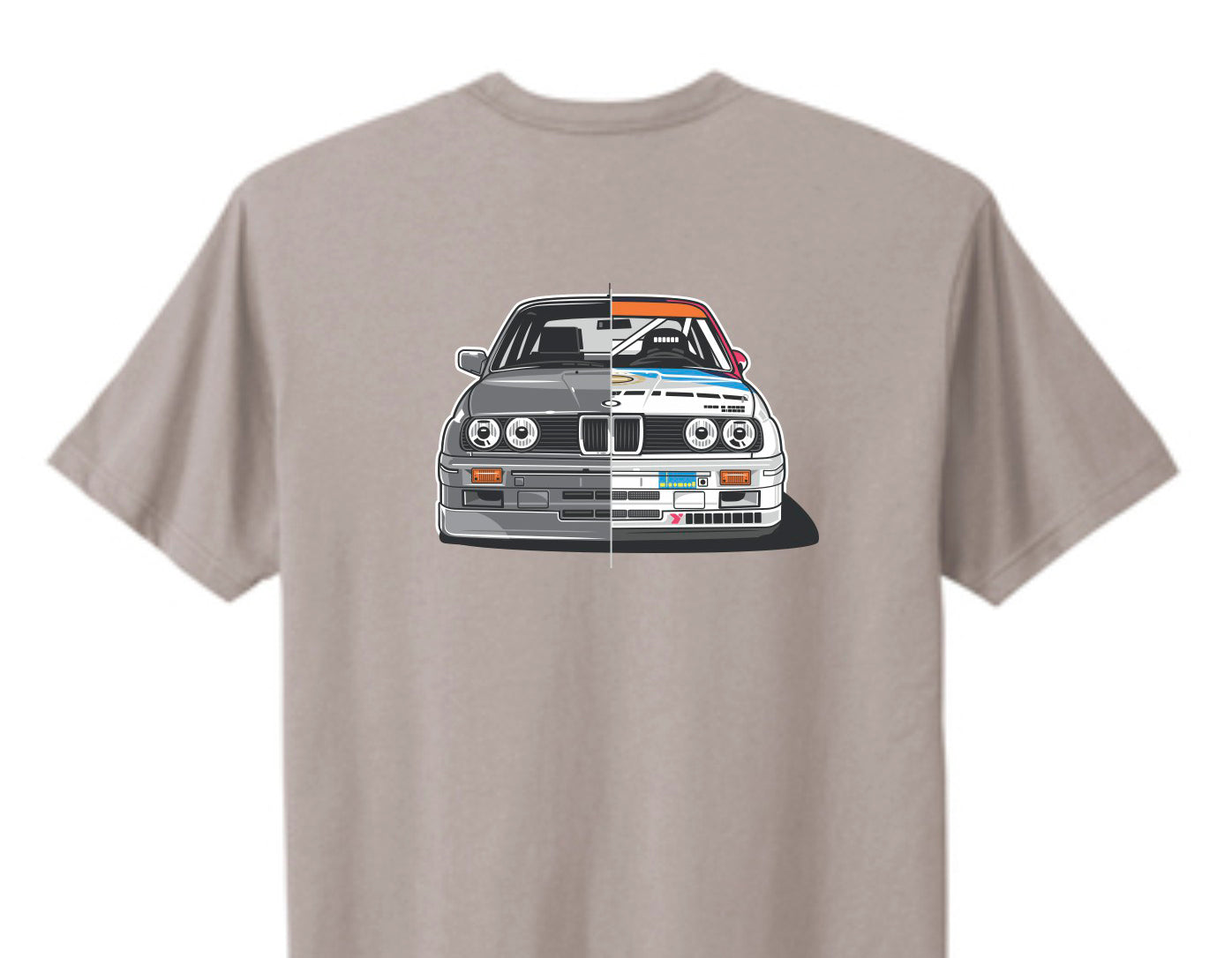 E30 Split image T-Shirt - BMW CCA Foundation