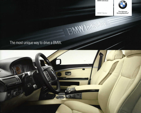 Brochure - BMW Individual BMW 7 Series - 2007 E66 Brochure - BMW CCA Foundation