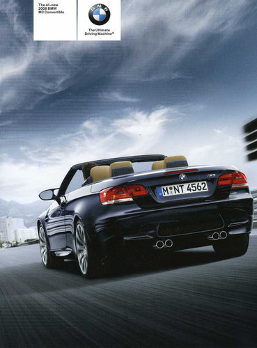 Brochure - The all-new 2008 BMW M3 Convertible - E93 Brochure (2nd version) - BMW CCA Foundation
