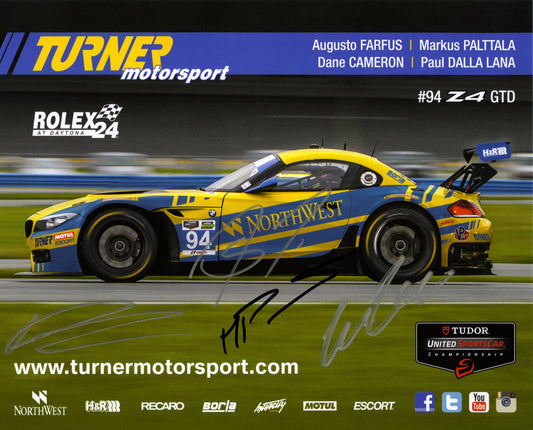 Signature Card - Turner Motorsport Team 2014 #94 Signature Card - autographed by 4 drivers - BMW CCA Foundation