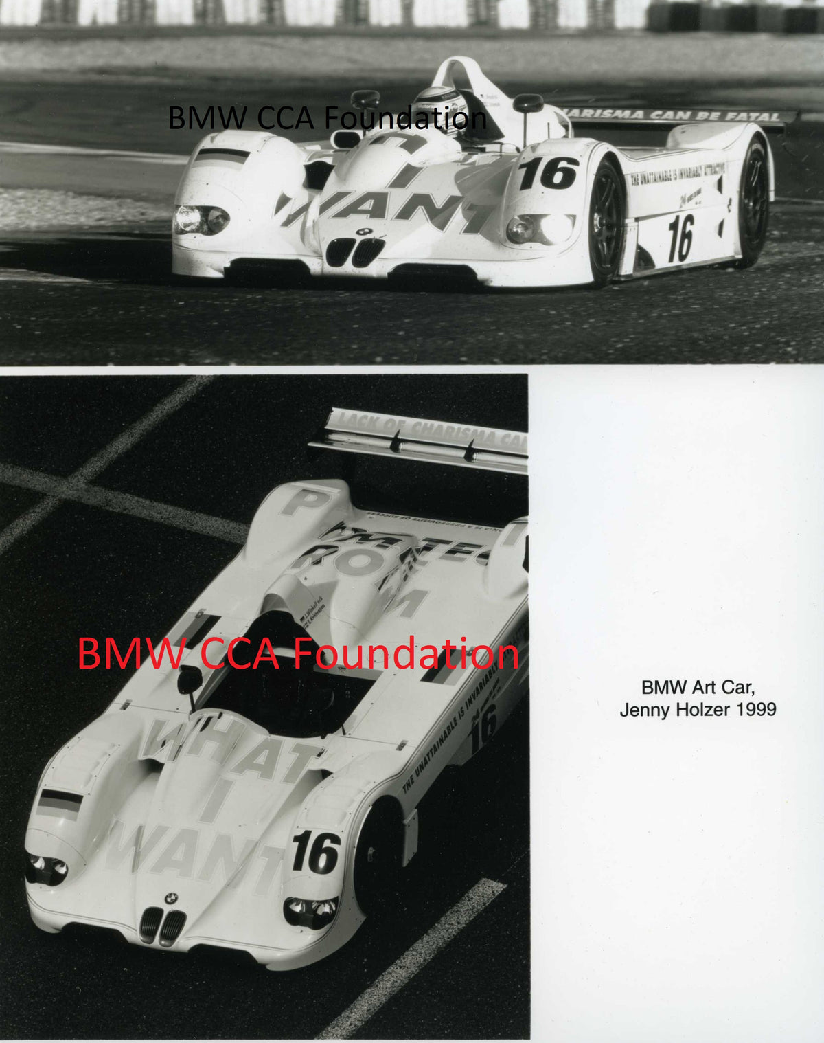 Press Photo - BMW Art Car - Jenny Holzer 1999 V12 LMR - BMW CCA Foundation