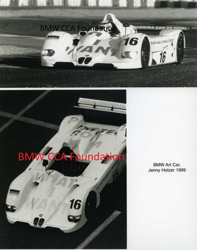 Press Photo - BMW Art Car - Jenny Holzer 1999 V12 LMR - BMW CCA Foundation