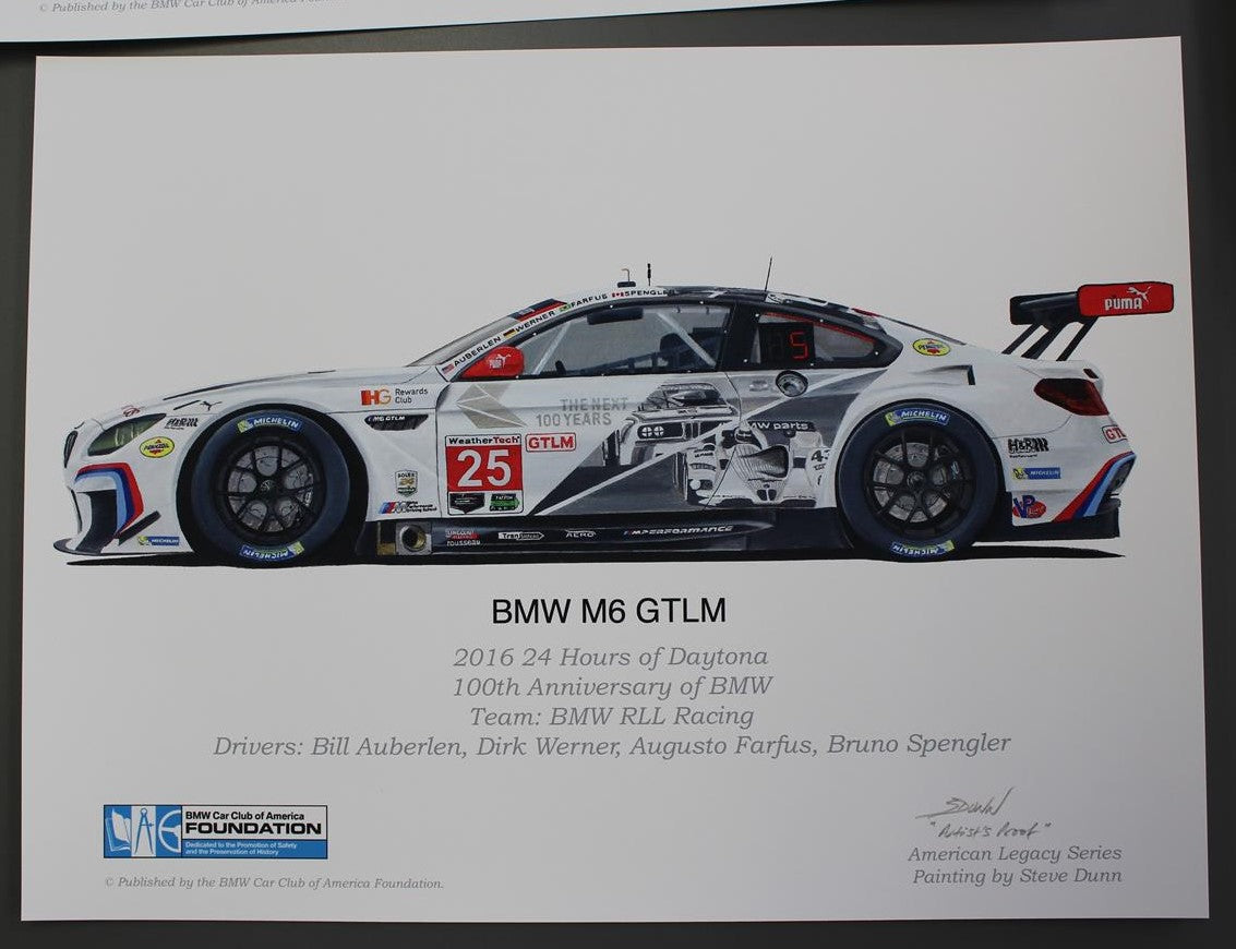 Print - BMW M6 GTLM 2016 24 Hours of Daytona - BMW CCA Foundation