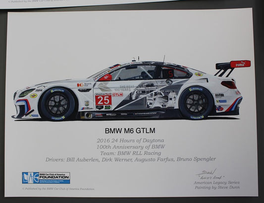 Print - BMW M6 GTLM 2016 24 Hours of Daytona - BMW CCA Foundation