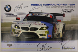 Autographed Poster - Michelin Technical Partner Team Tudor United SportsCar Championship - E89 Z4 GTLM