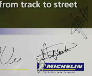 Autographed Poster - Michelin Total Performance Passion from track to street - BMW RLL E89 Z4 GT