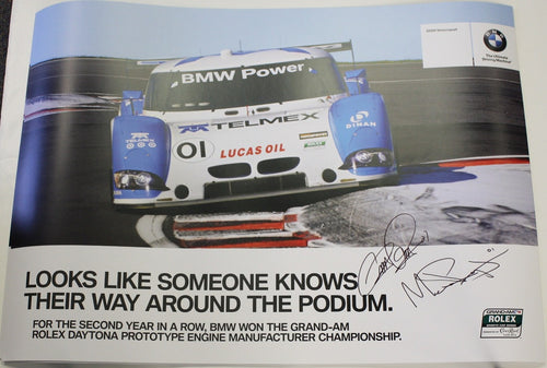 Autographed Poster - Double Sided Looks like someone knows...It's Hard to Beat...BMW Riley & Turner Motorsport E92 M3