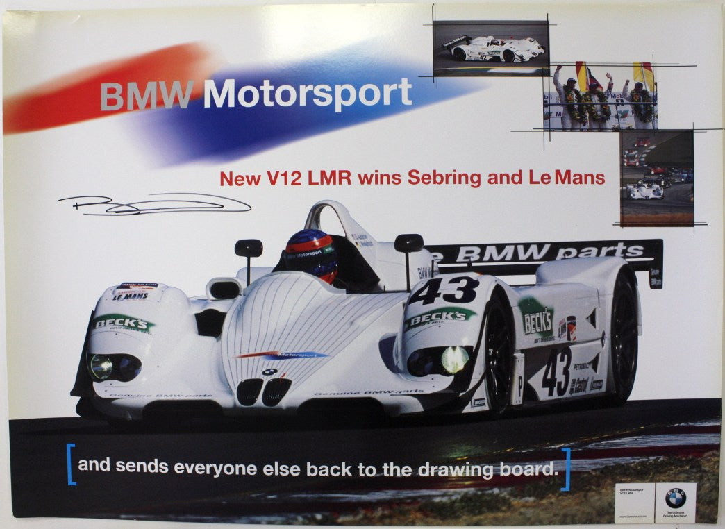 Autographed Poster - BMW Motorsport. New V12 LMR wins...Poster