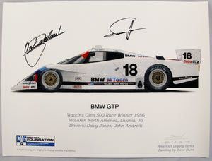 Autographed Print - BMW GTP 1986 Watkins Glen Print