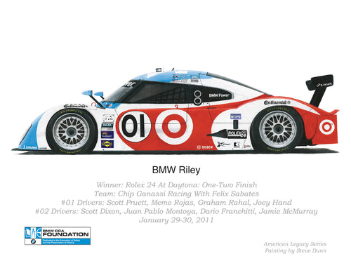 Print - BMW Riley - Winner of the 2011 Rolex 24 At Daytona Race