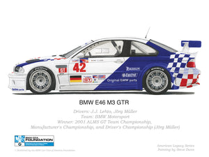 Print - BMW E46 M3 GTR - 2001 ALMS GT Championship Car