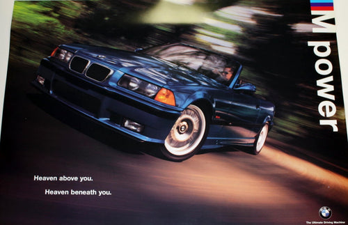 Poster - M Power Heaven above you. Heaven beneath you. E36 M3 Convertible