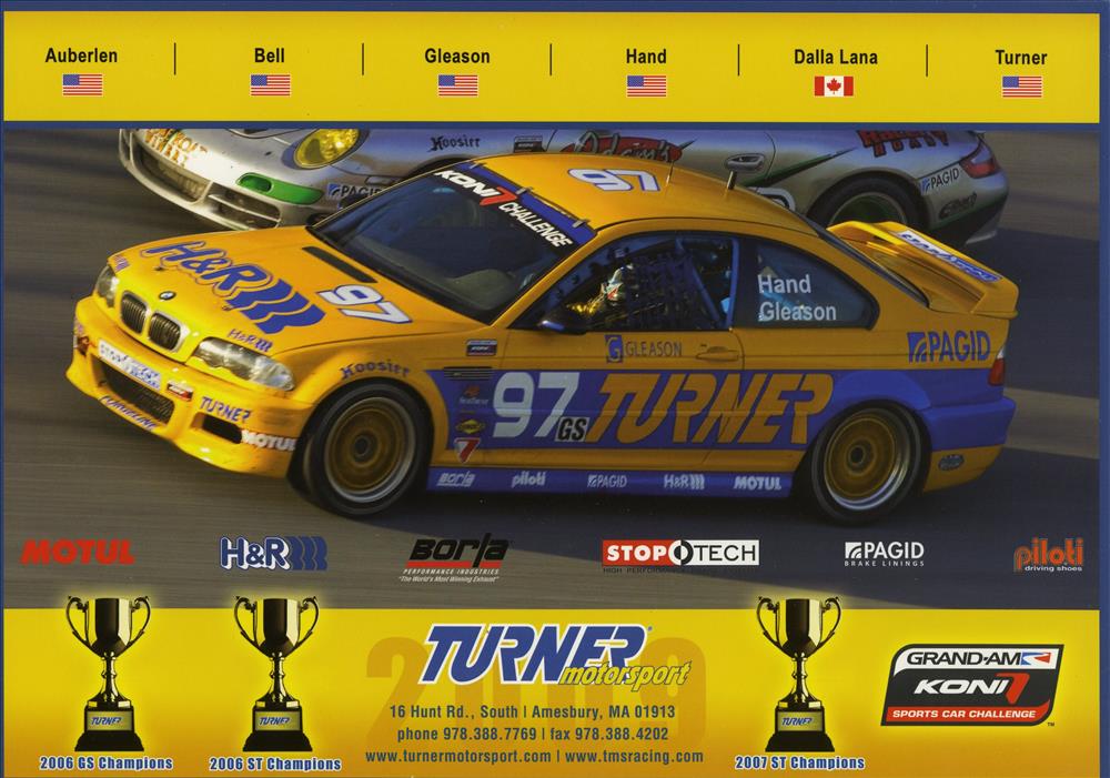 Signature Card - Turner Motorsport Team 2009 #97 - BMW CCA Foundation