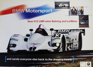 Poster - BMW Motorsport. New V12 LMR wins Sebring and LeMans